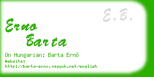 erno barta business card