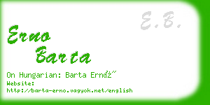 erno barta business card